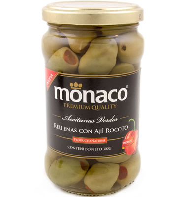 Green Olives Stuffed with Red Hot Peppers